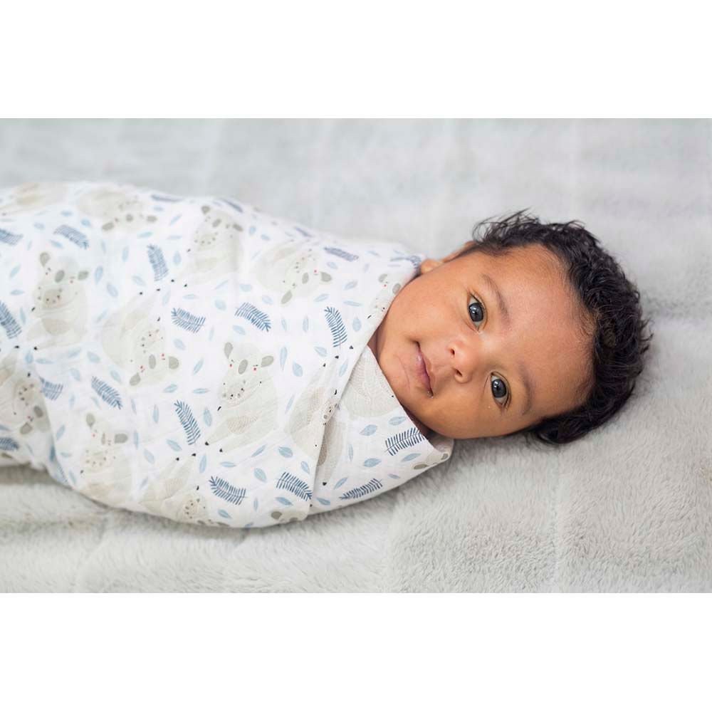 Lulujo - Koala Muslin Swaddle - Blue