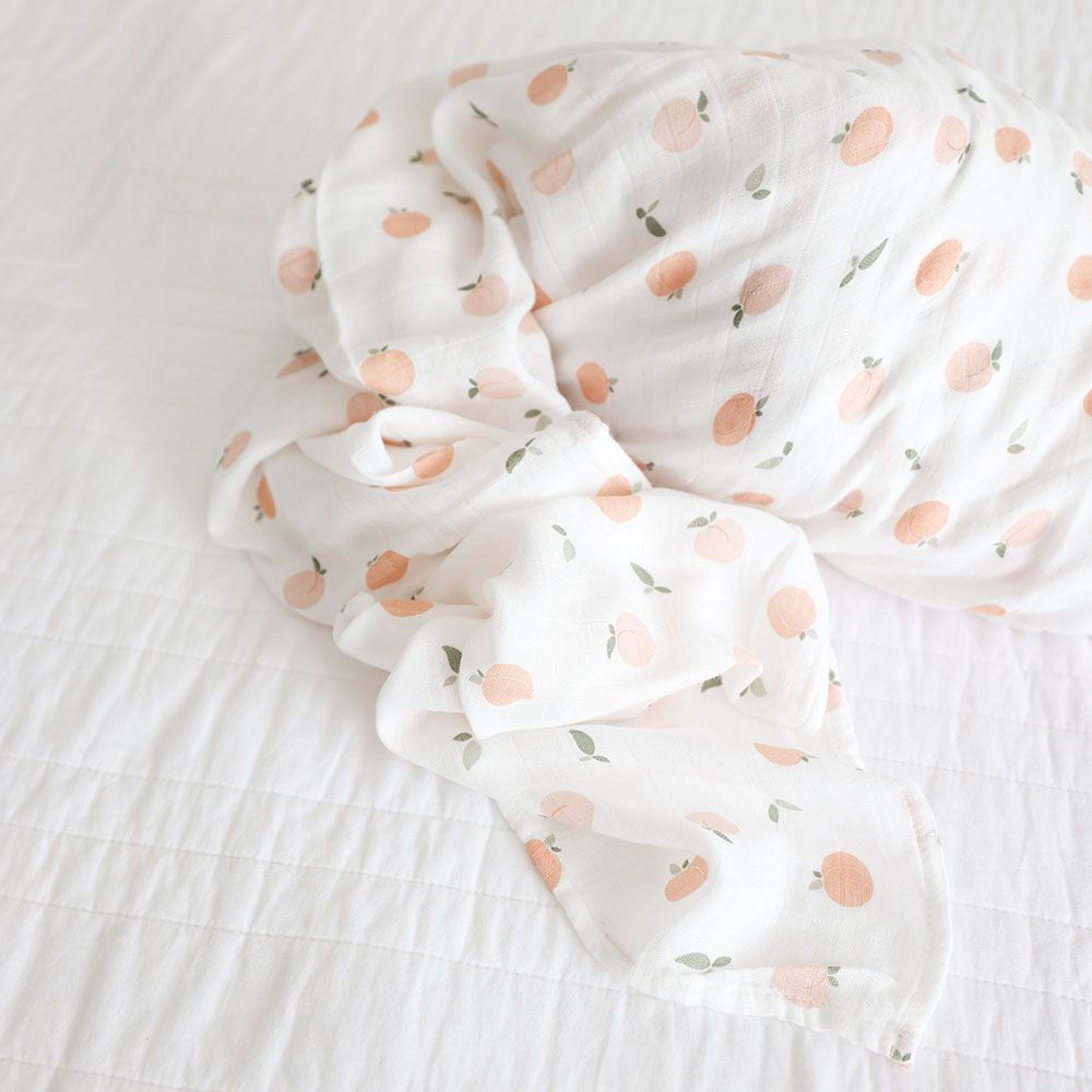 Lulujo - Muslin Swaddle - L - Peaches