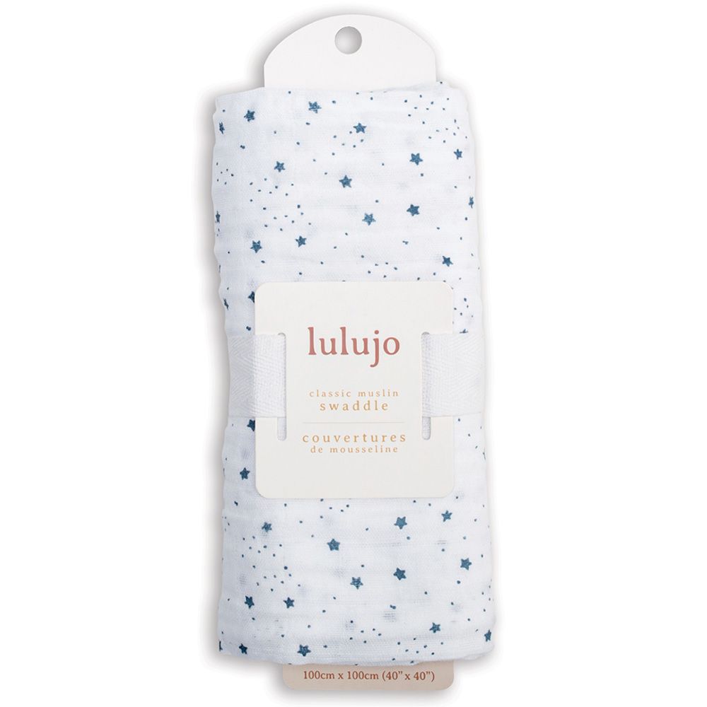 Lulujo - Muslin Swaddle - L - Stars