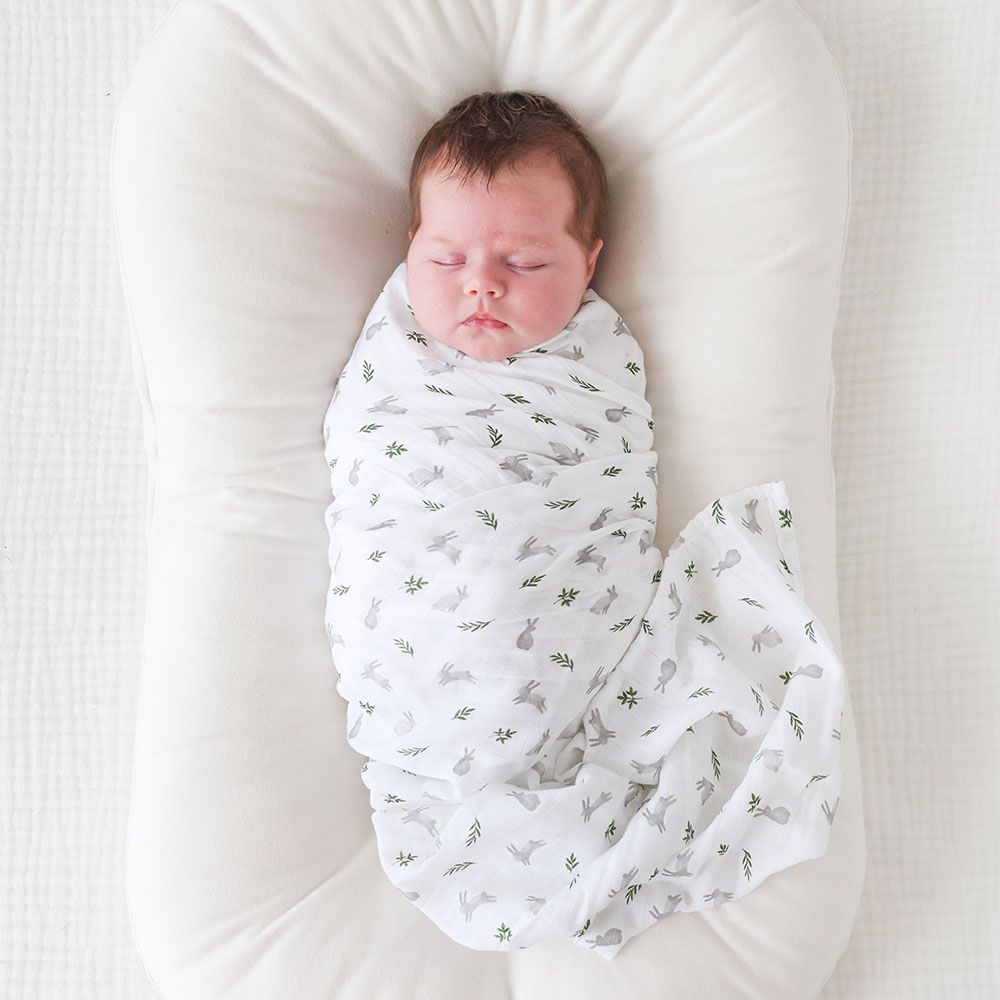 Lulujo - Muslin Swaddle - L - Bunnies