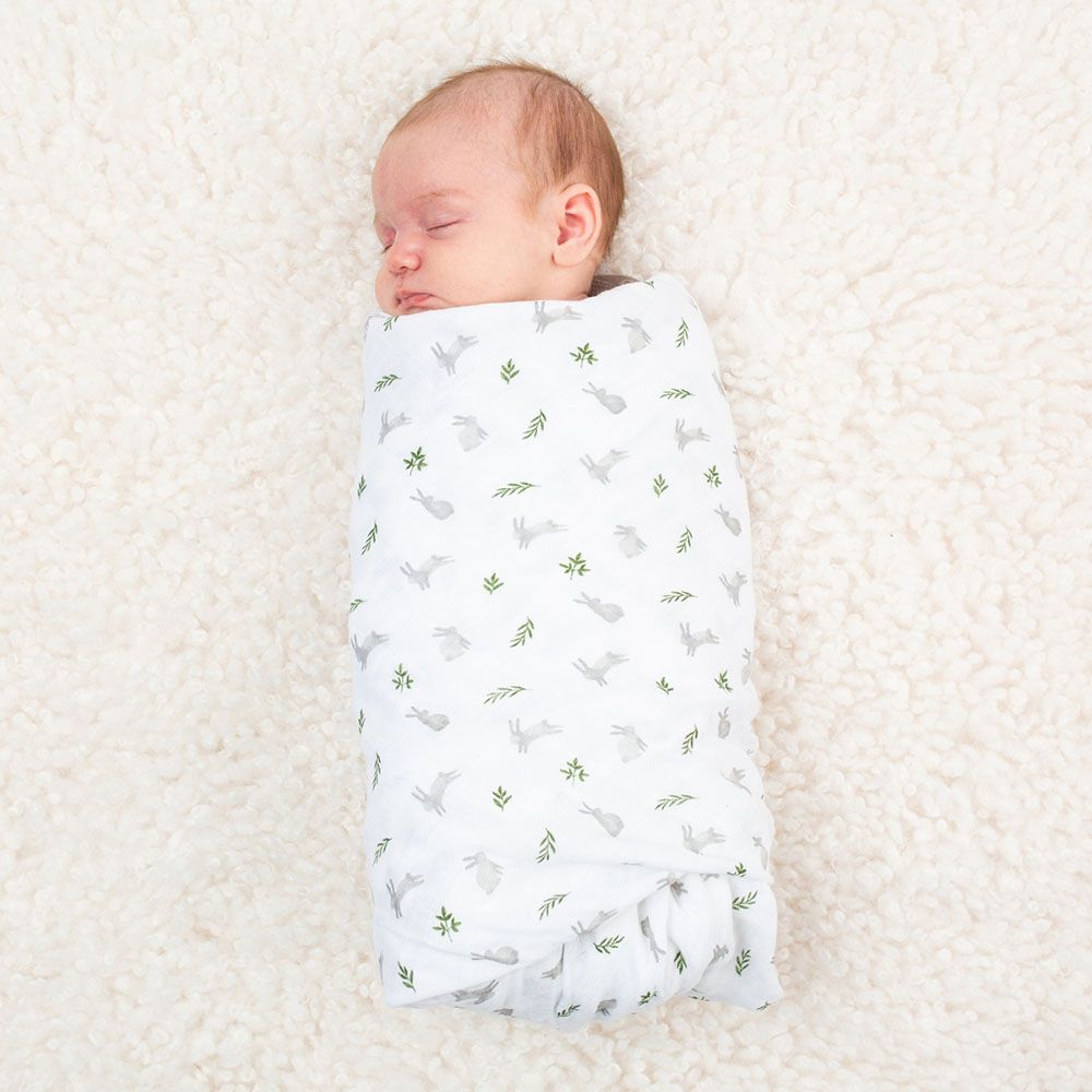 Lulujo - Muslin Swaddle - L - Bunnies