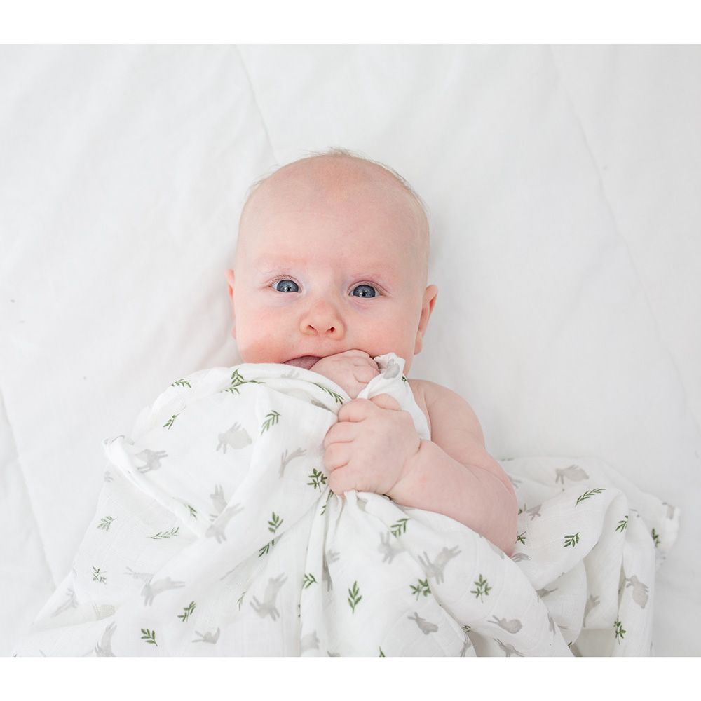 Lulujo - Muslin Swaddle - L - Bunnies