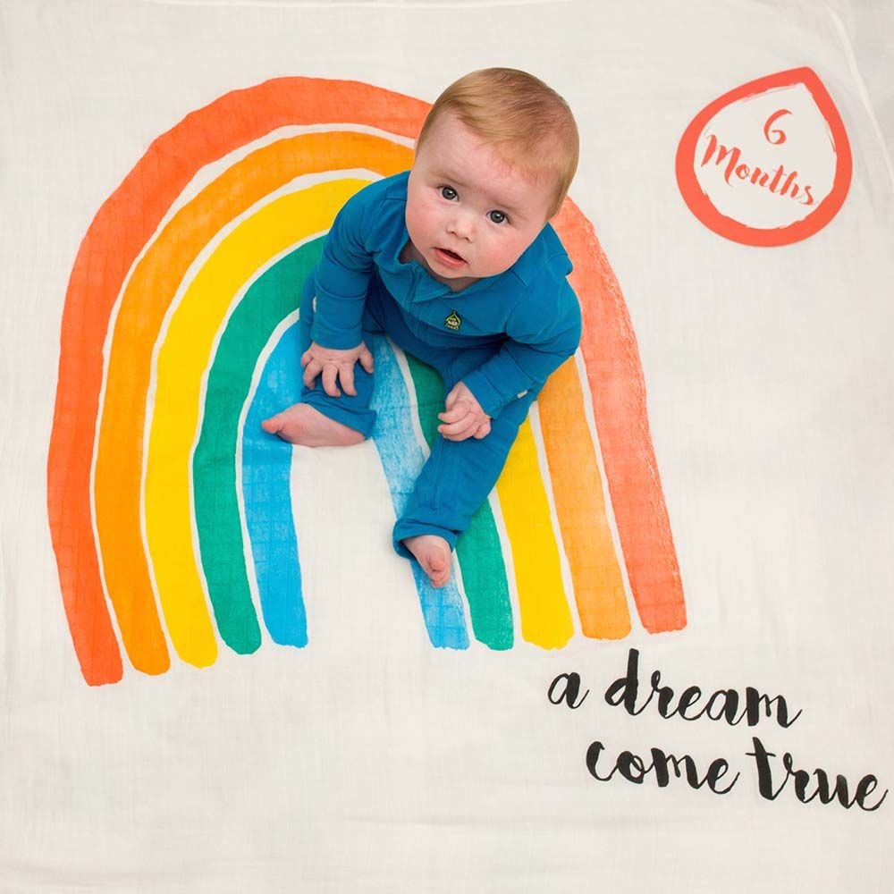 Lulujo - Baby's First Year Blanket&Cards Set - A Dream Come True