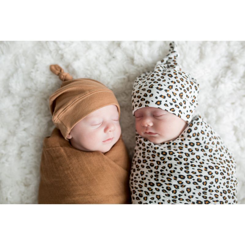 Lulujo - Bamboo Hat & Swaddle Blanket - Leopard