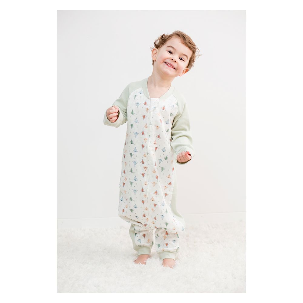 Lulujo - Camping Print Sleepsuit - Green