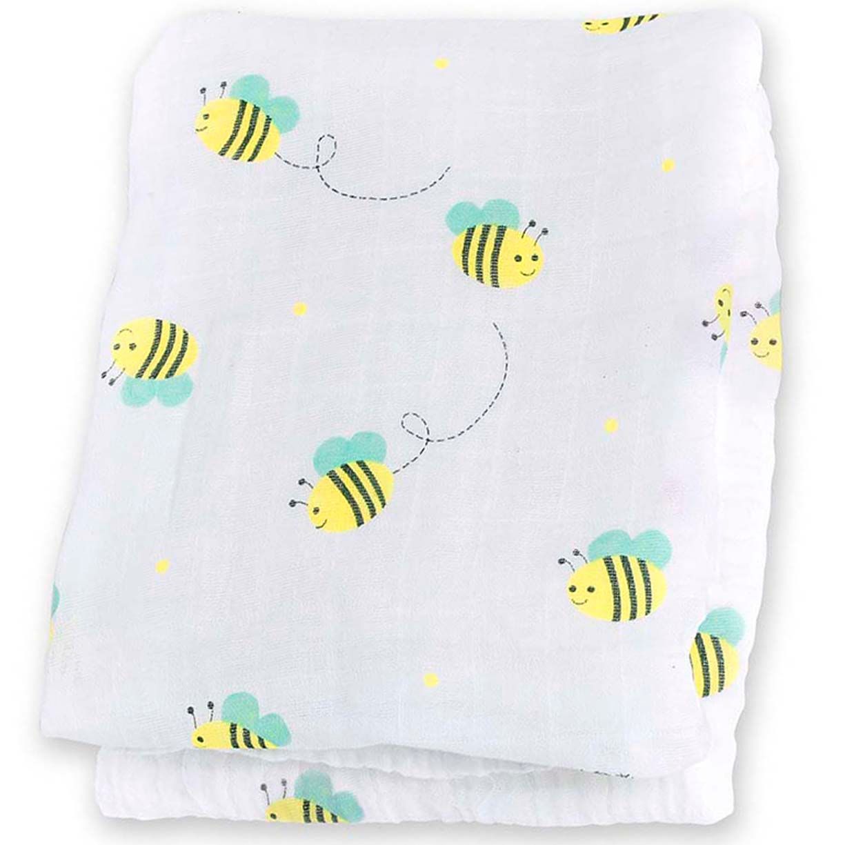 Lulujo - Muslin Swaddle - Bumbling Bee