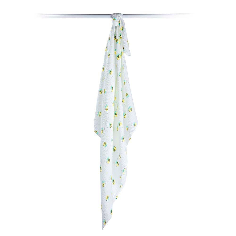 Lulujo - Muslin Swaddle - Bumbling Bee