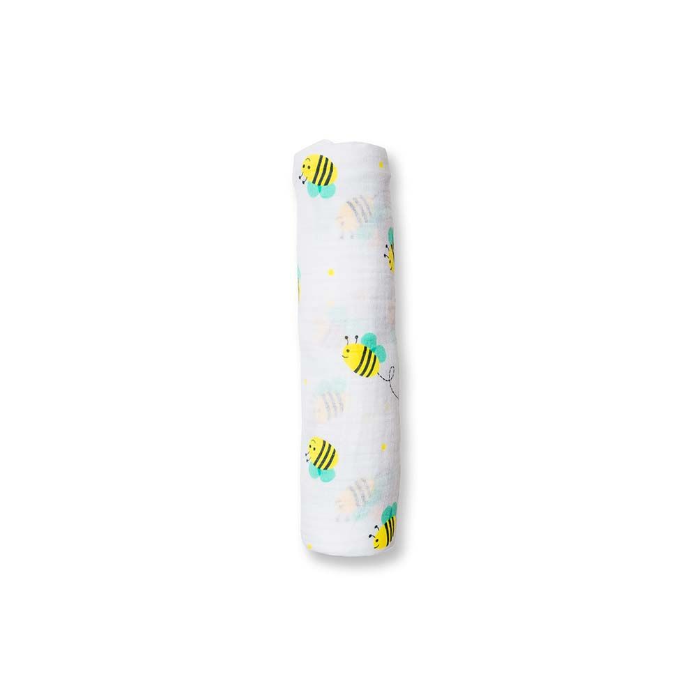 Lulujo - Muslin Swaddle - Bumbling Bee