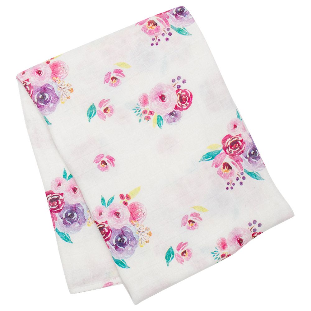 Lulujo - Bamboo Swaddling Blanket - Posies