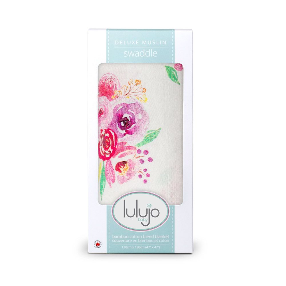 Lulujo - Bamboo Swaddling Blanket - Posies