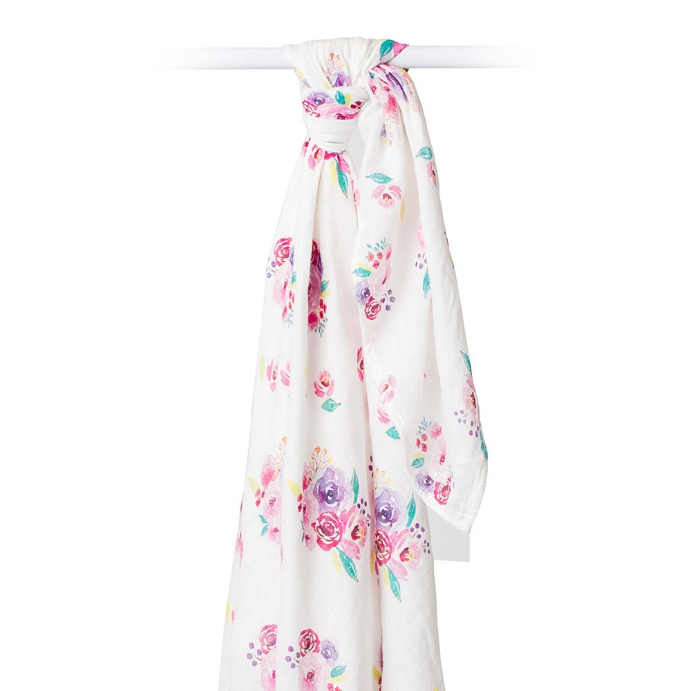 Lulujo - Bamboo Swaddling Blanket - Posies