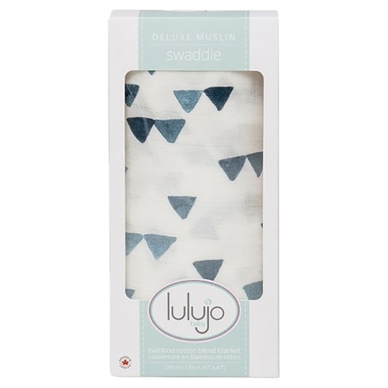 Lulujo - Bamboo Swaddle Blanket Triangles - Navy