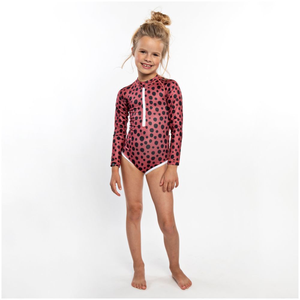 Beach & Bandits - Red Velvet Swimsuit -Long Sleeve