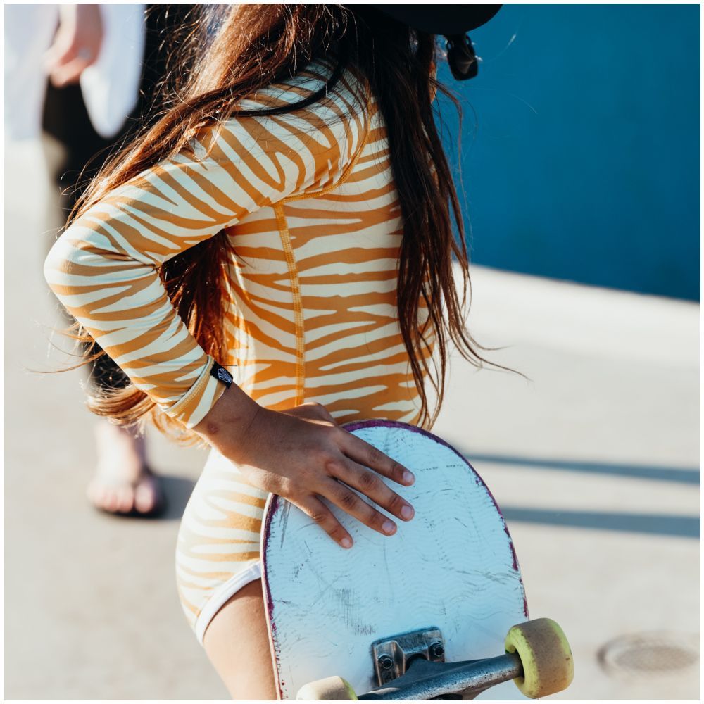 Beach & Bandits - Golden Tiger Swimsuit - Long Sleeve