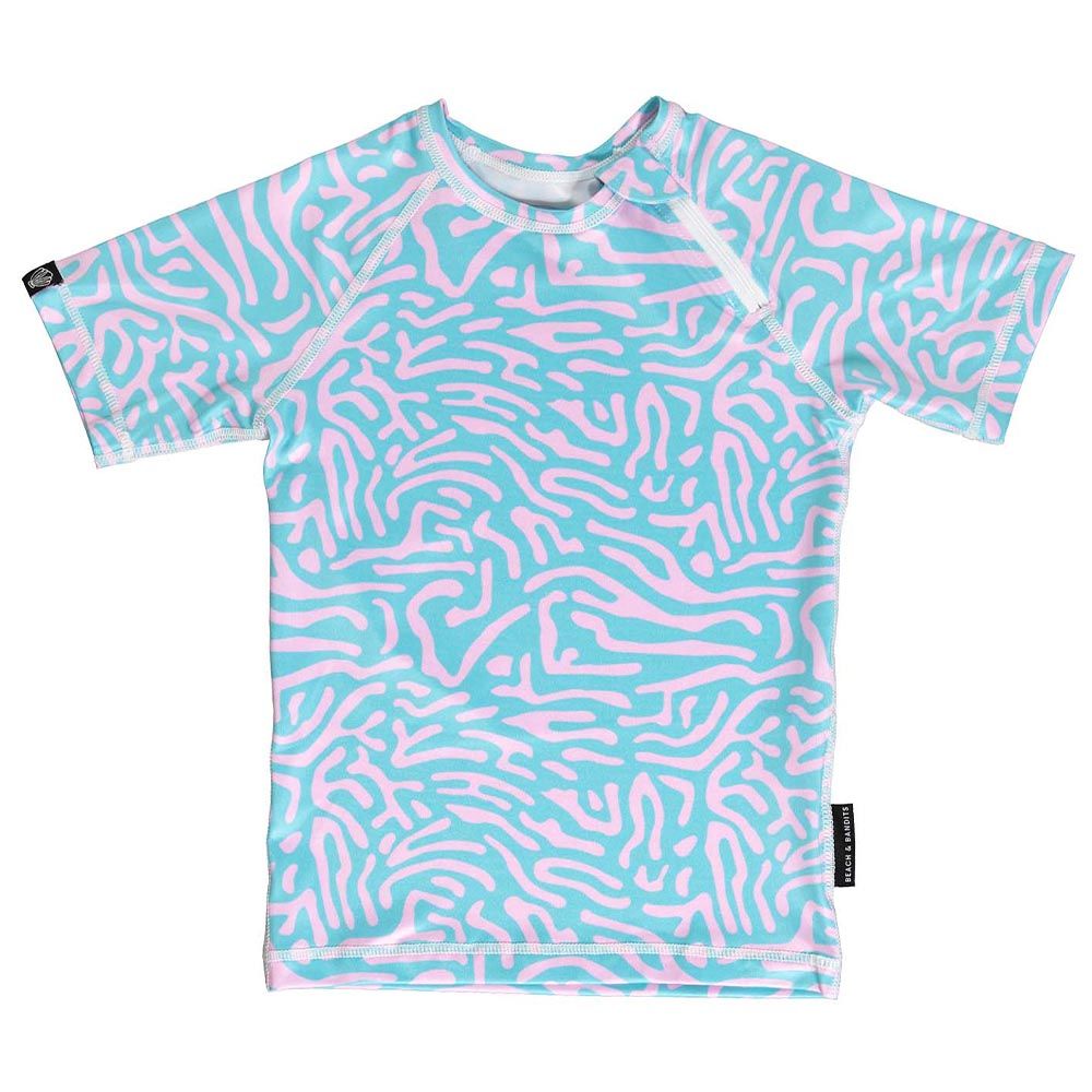 Beach & Bandits - Crazy Coral Tee - Blue/Pink