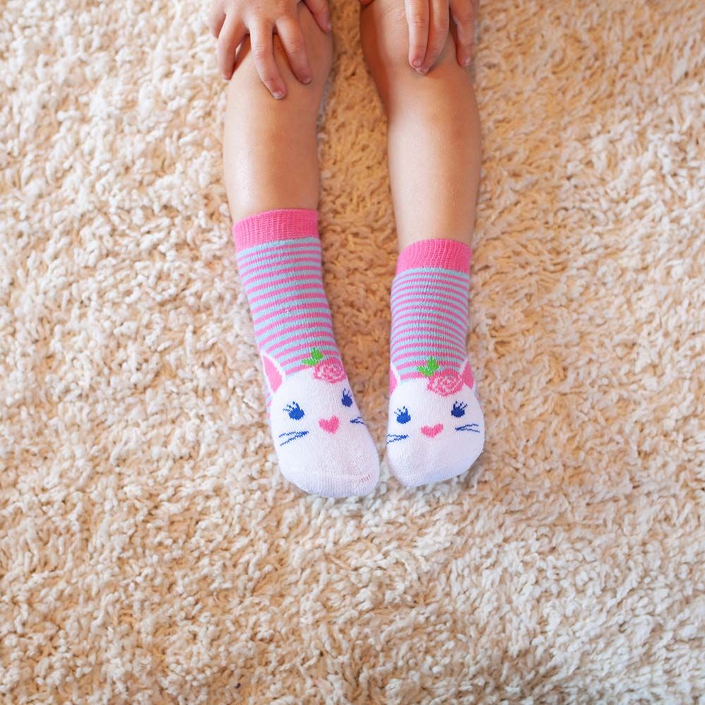 Zoocchini - Baby Terry 3Pcs Sock Set - Bella The Bunny