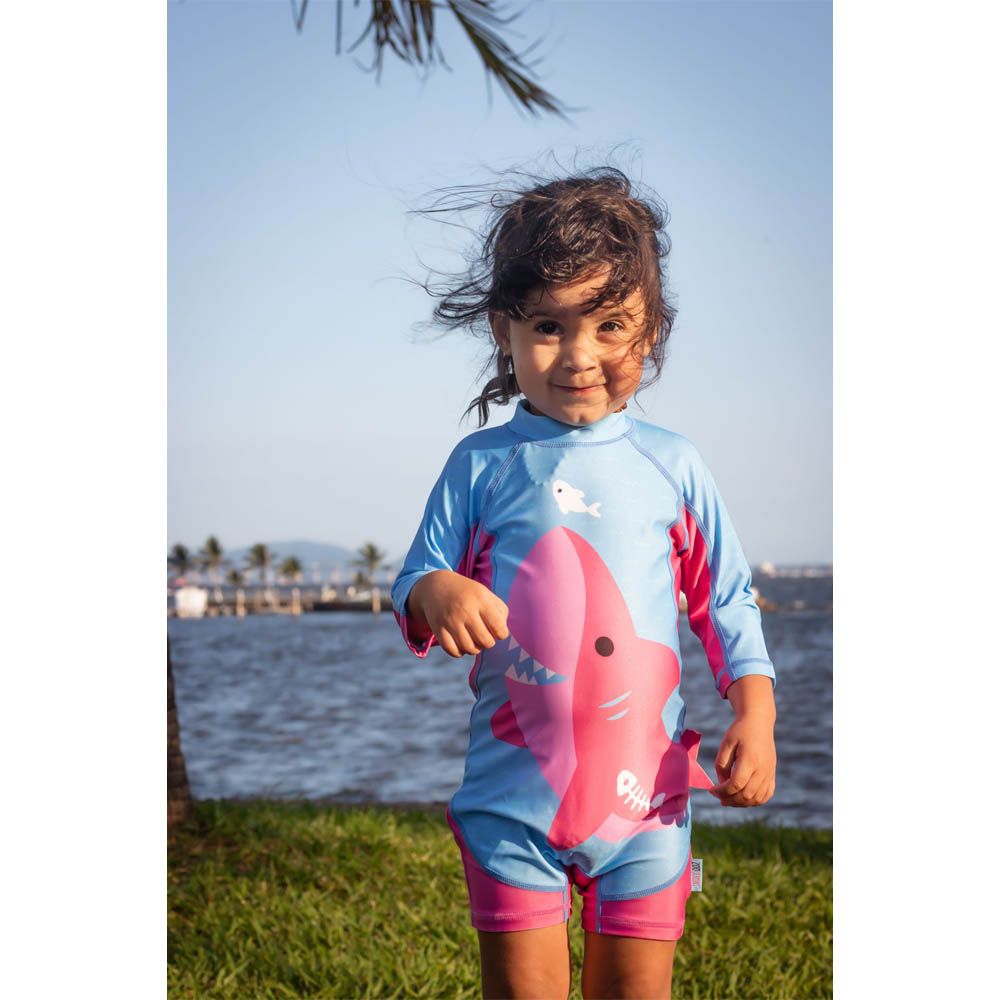 Zoocchini - One Piece Surf Suit - Sophie The Shark - Pink