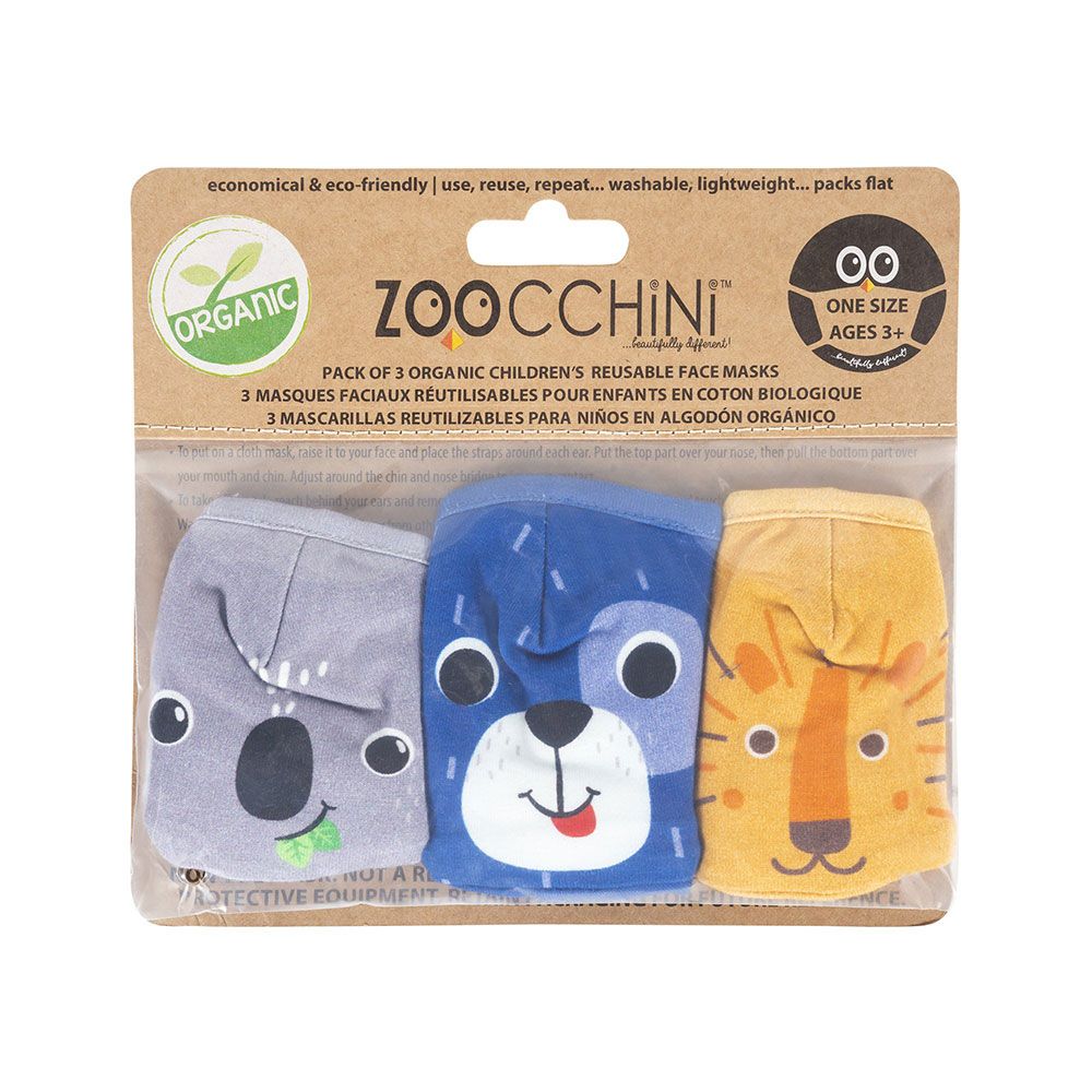 Zoocchini - Reusable Cloth Face Masks Pack of 3 - Dog