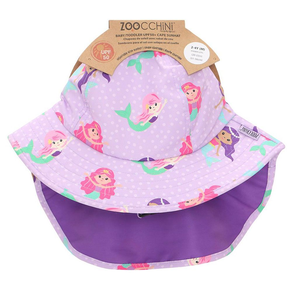 Zoocchini - Cape Sun Hat Mermaid - Purple