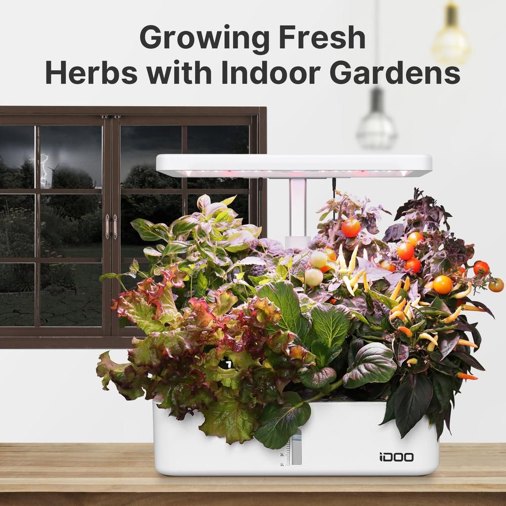 Renpho - Idoo 12 Pods Hydroponics Growing System Kit - Black