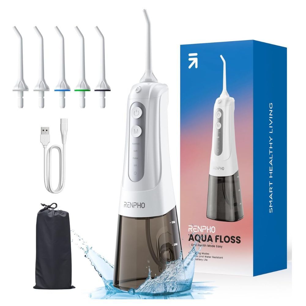 Renpho - Cordless Irrigator Water Flosser - White