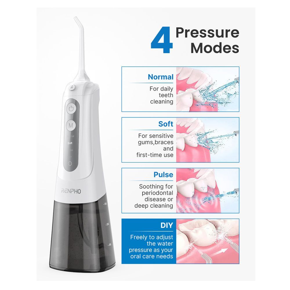 Renpho - Cordless Irrigator Water Flosser - White