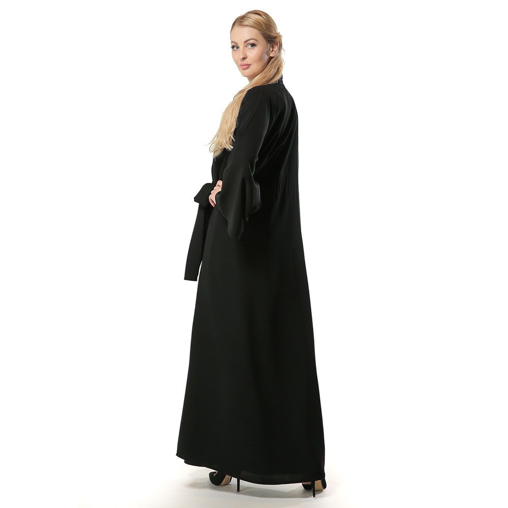 Moi Street - Black Abaya With Button Detailing