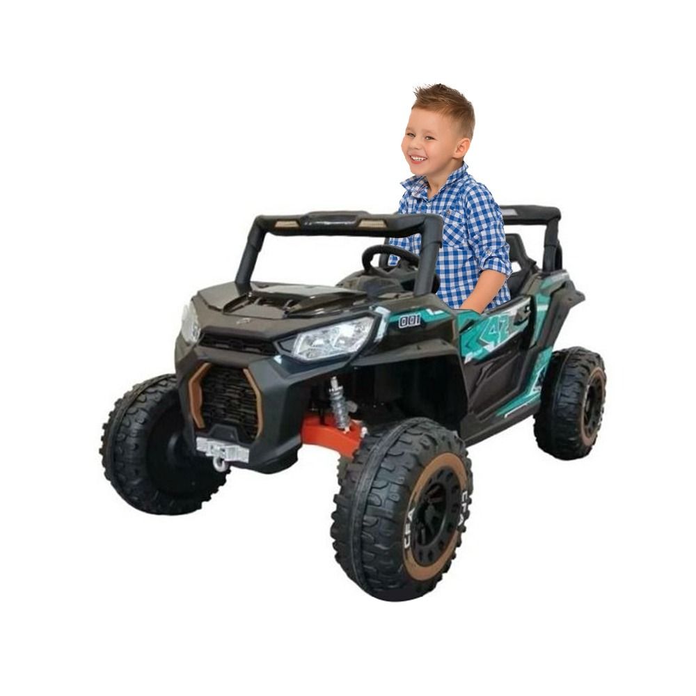 Megastar - 4X4 Midnight Ranger Electric Ride On XL SUV - Black - 12V