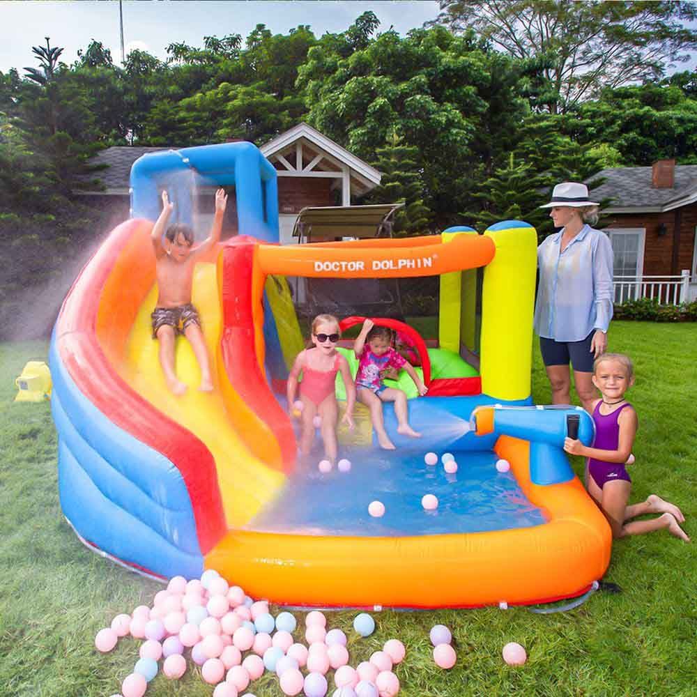 Myts - Inflatable Bounce House With Slide For Outdoor 