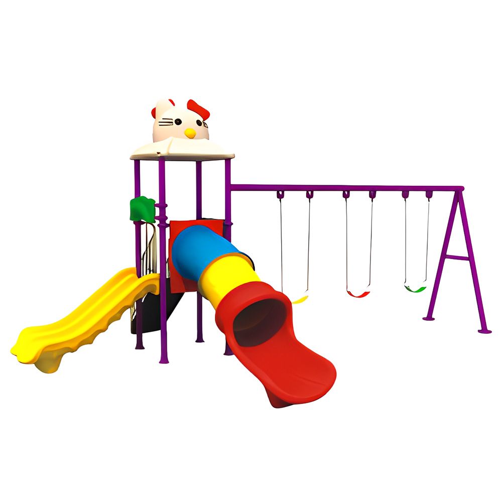 Myts - Outdoor Activity Playcentre w/ Slides & 3 Swings