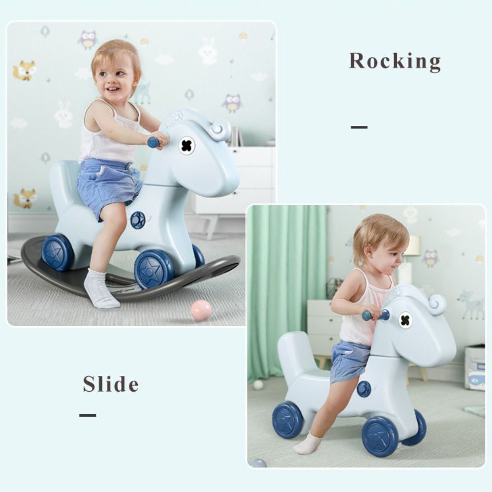 Myts - Rocking Multifunctional Horse For Kids - Blue