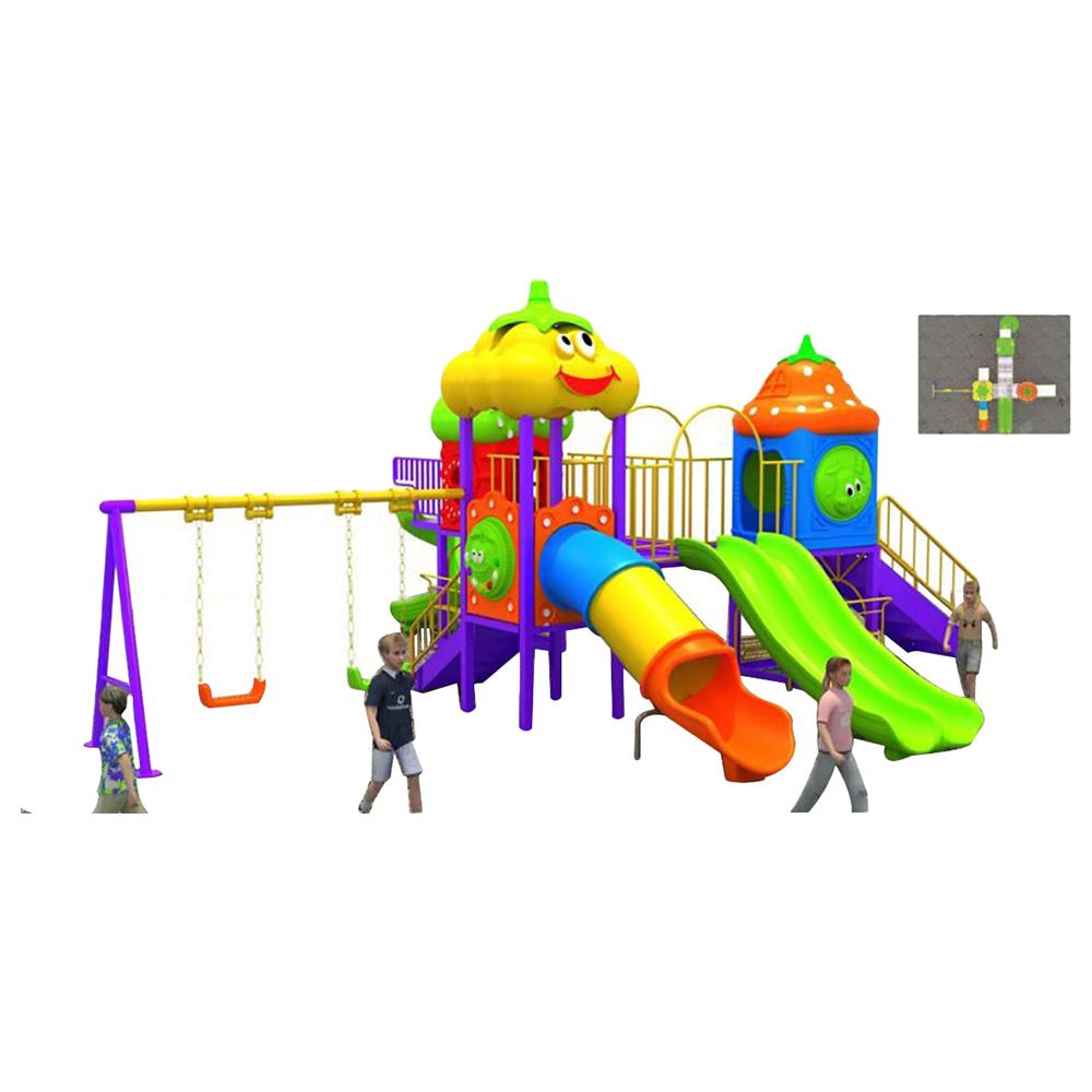 Myts - Mega Fiesta Playground Kid Swing And Tubular Slides