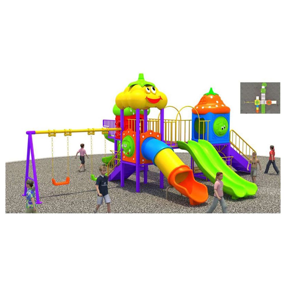 Myts - Mega Fiesta Playground Kid Swing And Tubular Slides