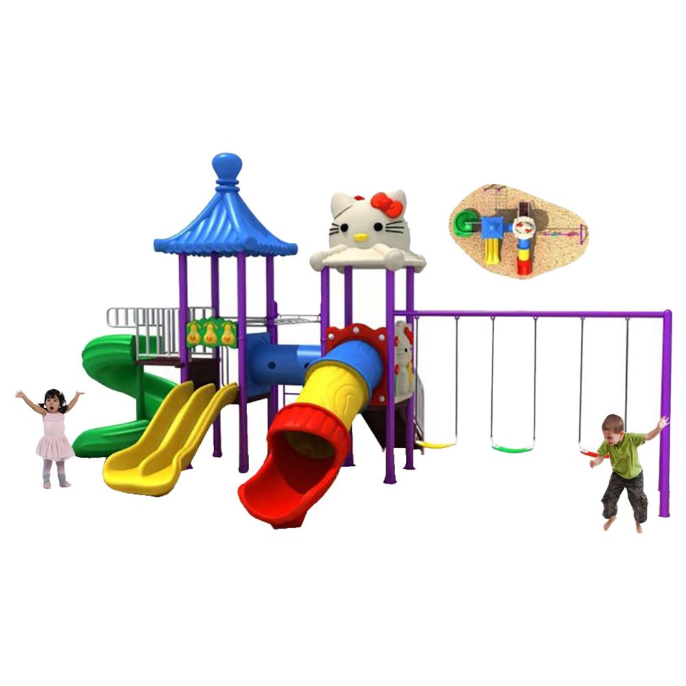 Myts - Mega Kitten Frame Dual Swing & Wavy Slides (340 cm)