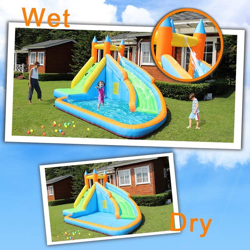 Myts - Inflatable Bounce House Jumping Castle W/ Water Slide