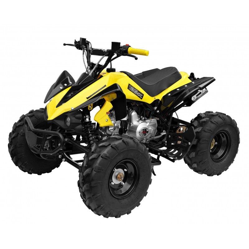 Myts - 125cc Quad ATV Bike Without Reverse For Kids - Yellow