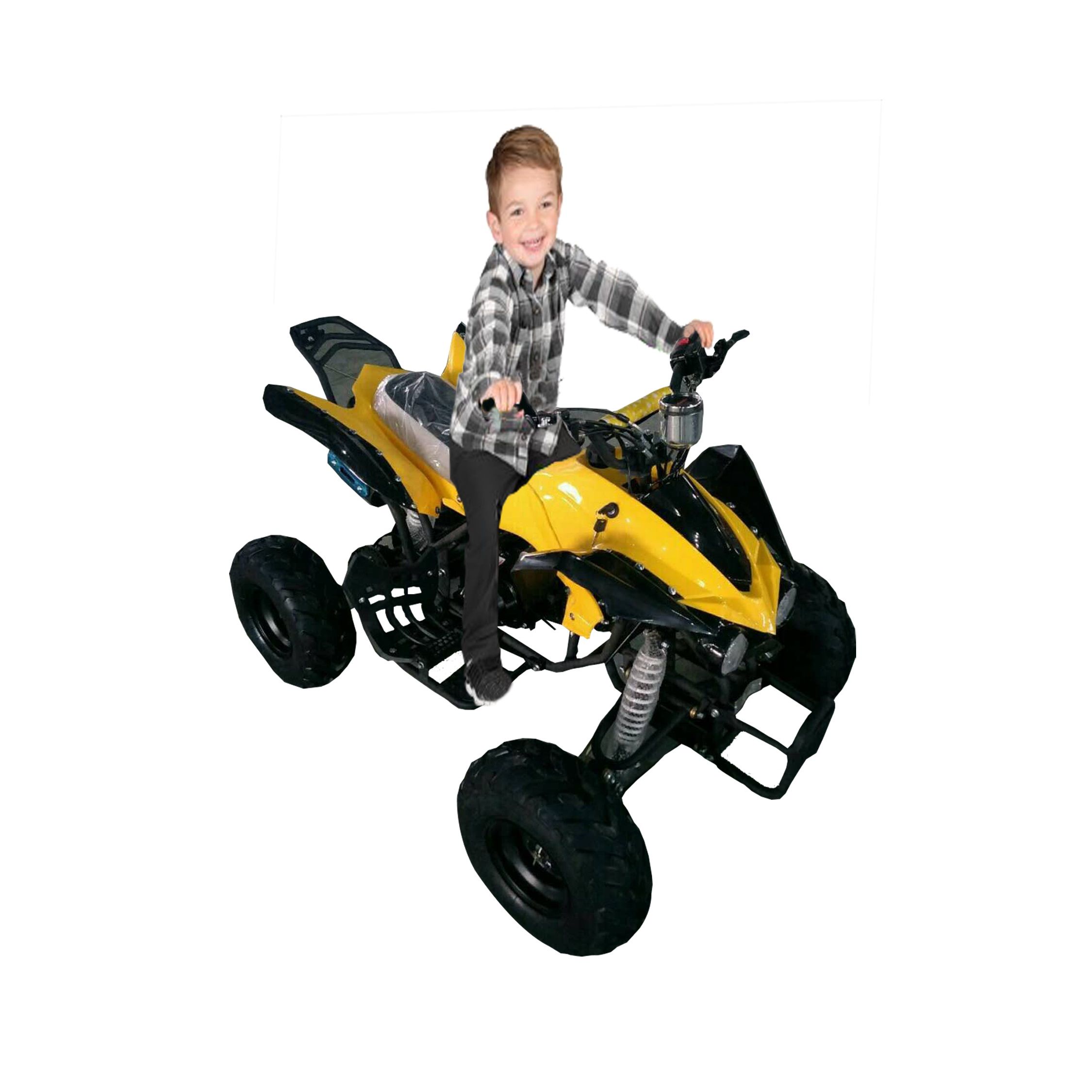 Myts - 125cc Quad ATV Bike Without Reverse For Kids - Yellow