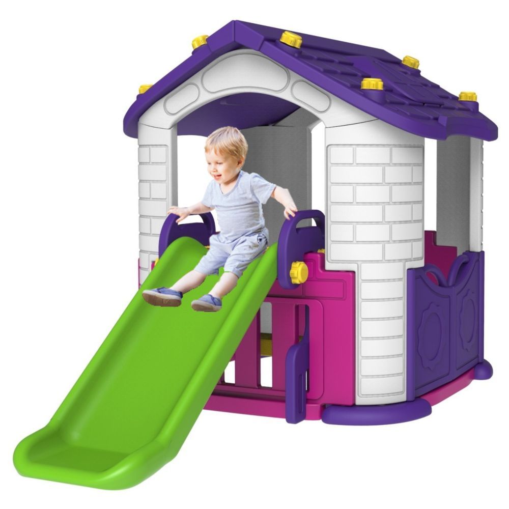 MYTS - All-in-1 Indoor Playhouse With Slide Purple