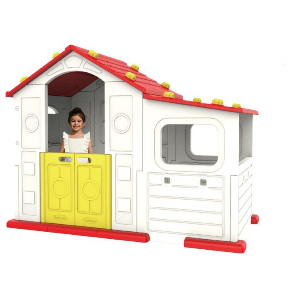 MYTS - Indoor Activity Playhouse W/ Play Cabin Red