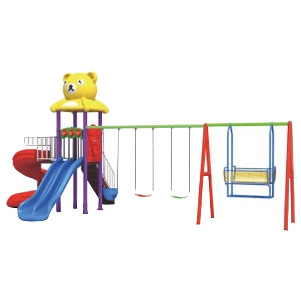 Myts - Curvy Slide Teddy Top For Kids With Dual Swing