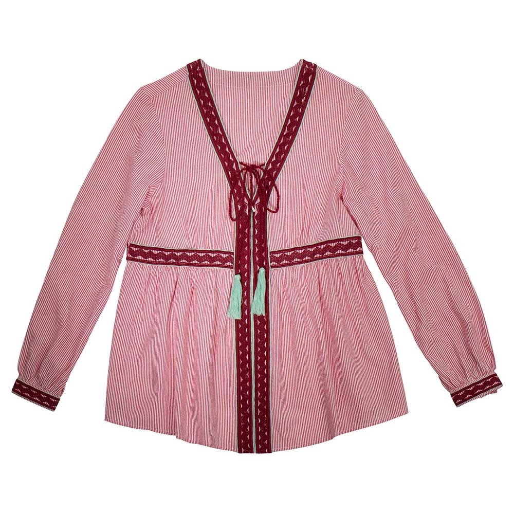 Mums & Bumps Mara Mea Maternity Embroidery Blouse - Stripes