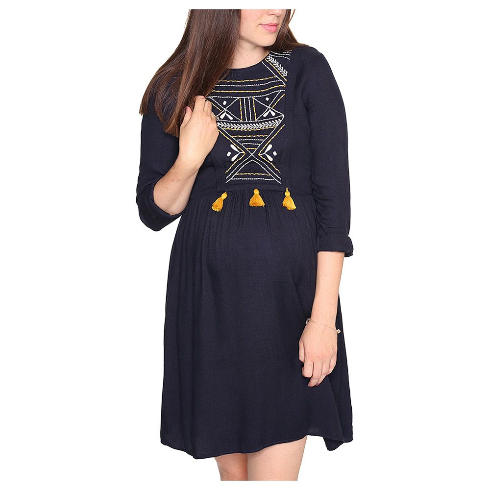 Mums & Bumps Mara Mea Maternity/Nursing Dress - Heaven Bell