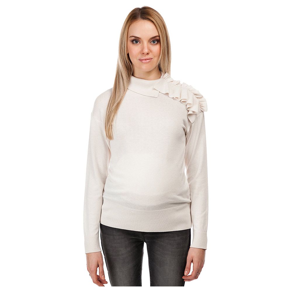 Mums & Bumps - Pietro Brunelli Lax Maternity Top - Cream 