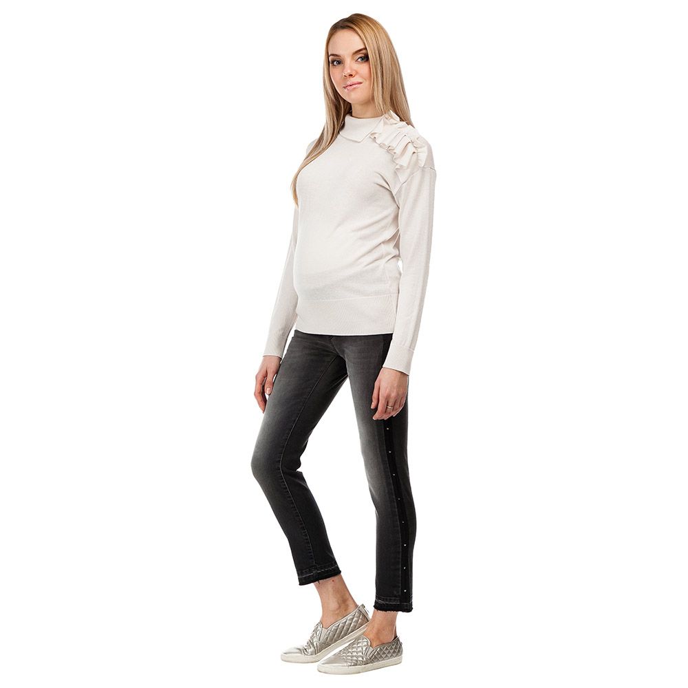 Mums & Bumps - Pietro Brunelli Lax Maternity Top - Cream 