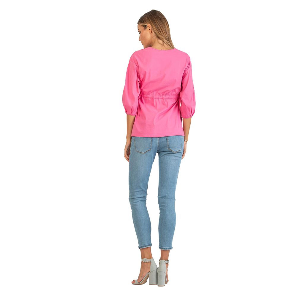 Mums & Bumps - Attesa Drawstring Maternity Blouse - Pink