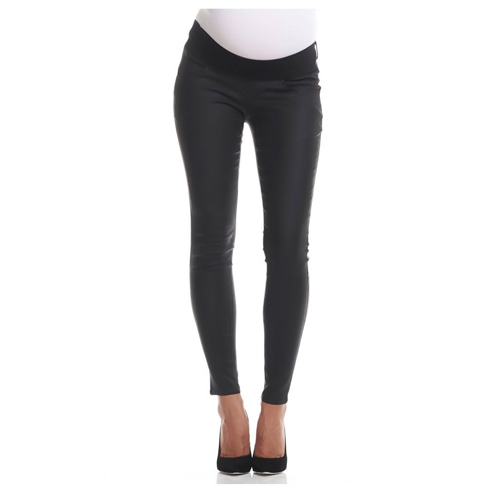 Mums & Bumps - Soon Coated Skinny Maternity Pant