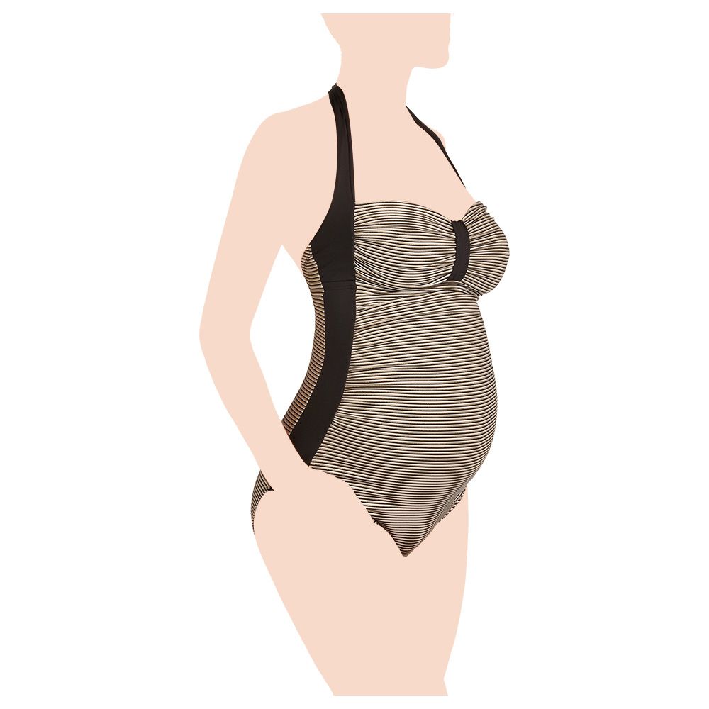 Mums & Bumps PezDor Palm Gold Lurex Maternity Swimsuit