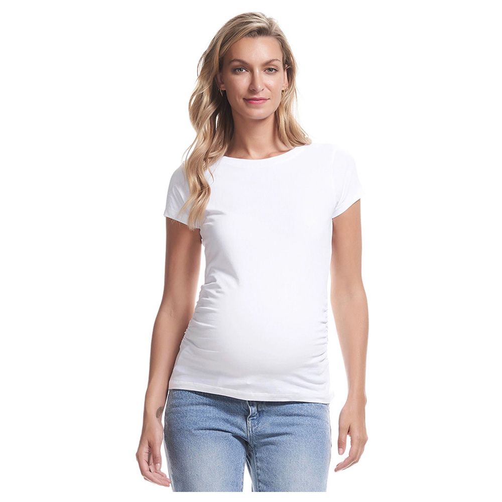 Mums & Bumps - Soon Organic Cotton Maternity Tee - White