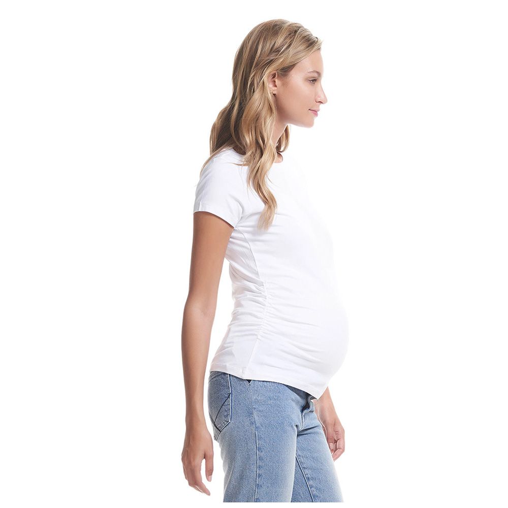 Mums & Bumps - Soon Organic Cotton Maternity Tee - White