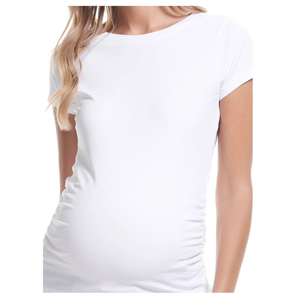 Mums & Bumps - Soon Organic Cotton Maternity Tee - White